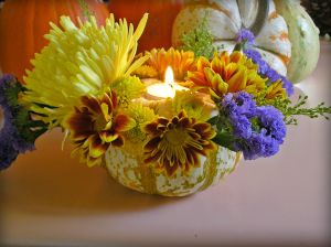 pumpkin bouquet candle by rlc